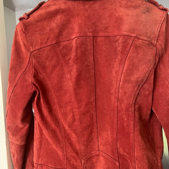 Vero Moda Used Red suede leather jacket - Picture 4 of 11